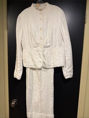 Michael Kors | 2 piece white linen suit size 10